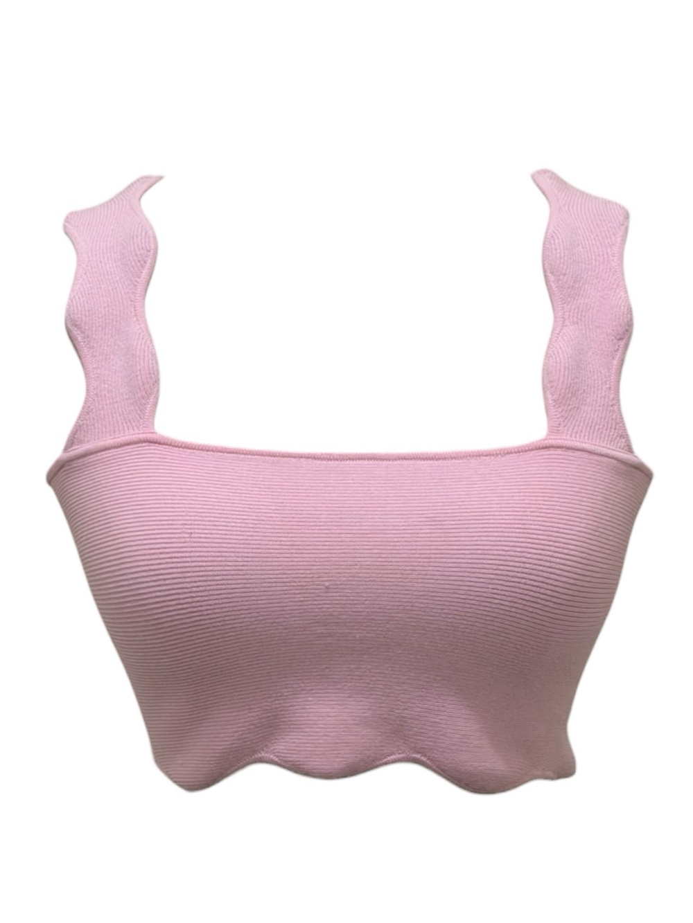 Sheike Ripple Knit Crop Top In Bubblegum
